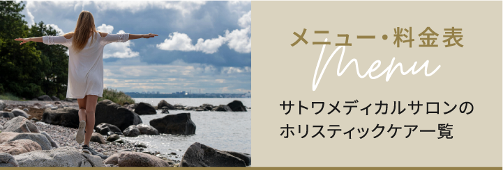 メニュー・料金表 Menu サトワメディカルサロンのホリスティックケア一覧